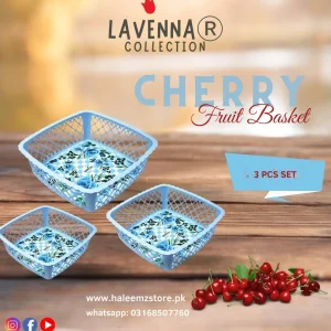 stylish cherry fruit basket set 3 pcs