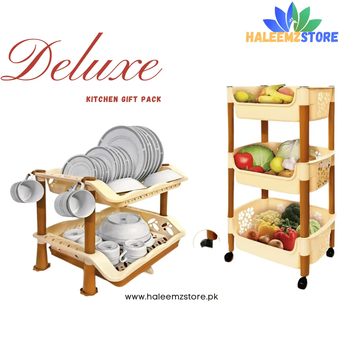 Deluxe Kitchen Gift Rack by Lavenna – BPA-free plastic dish organizer and fruit rack Deluxe Kitchen Gift Rack by Lavenna – BPA-free plastic dish organizer and fruit rack